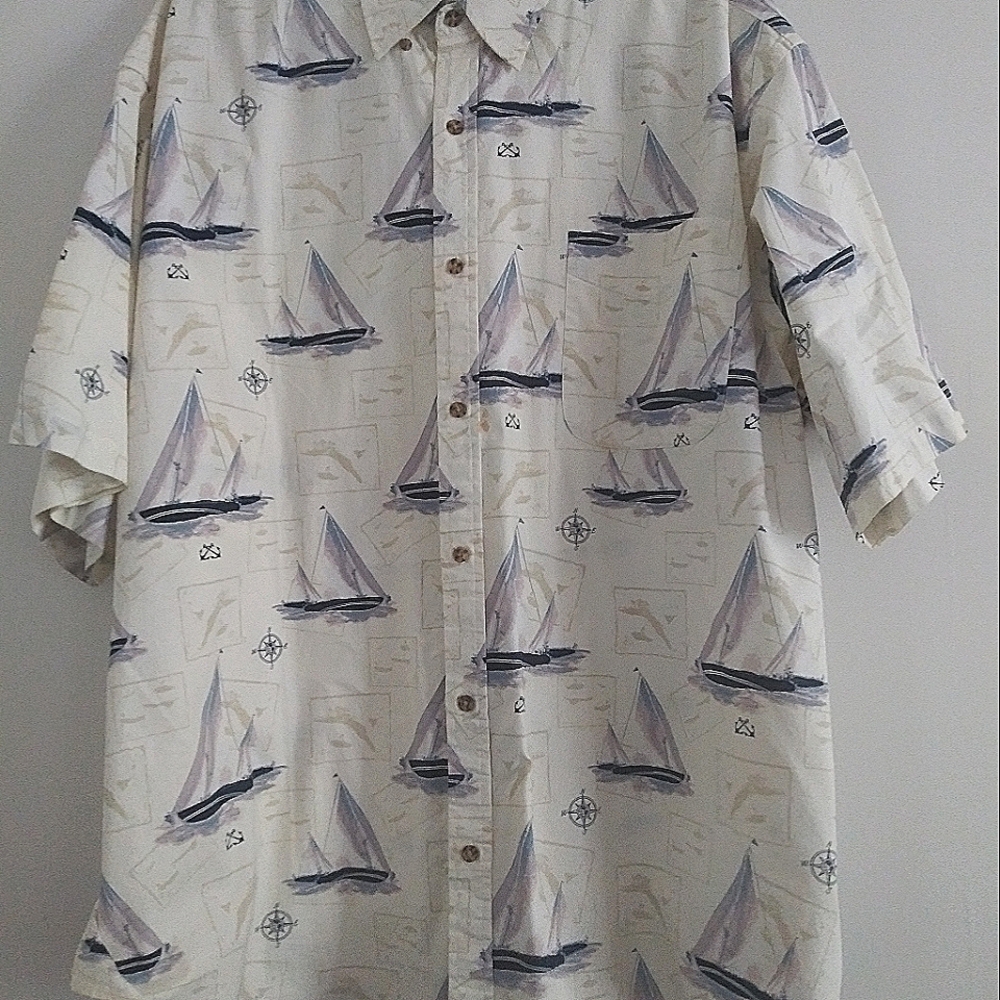 Men's Natical 100% cotton casual shirt